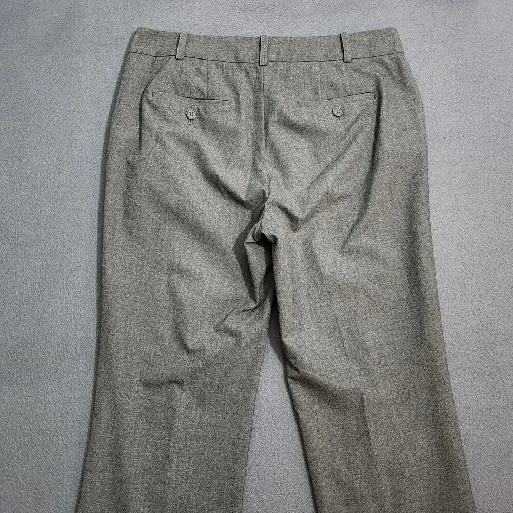Ann Taylor LOFT Dress Pants Women 4 Gray Ann Mid Rise Straight Leg